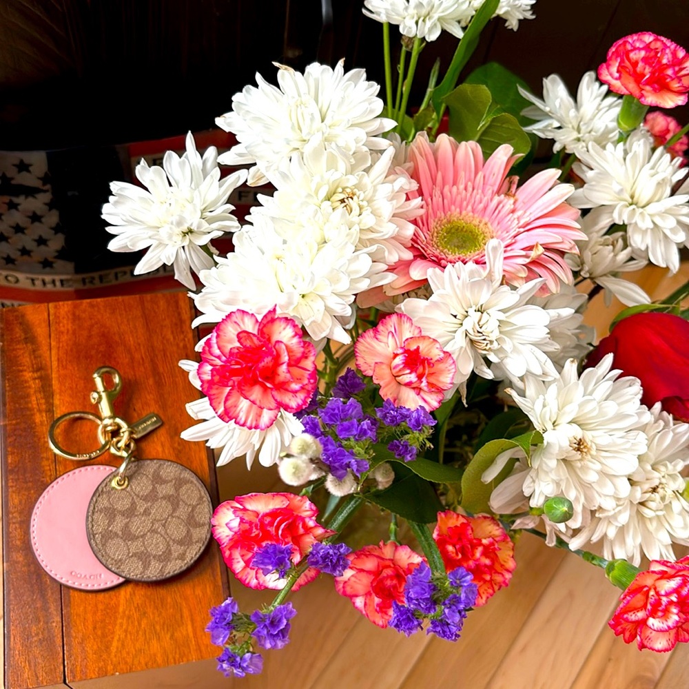 Coach mirror key chain